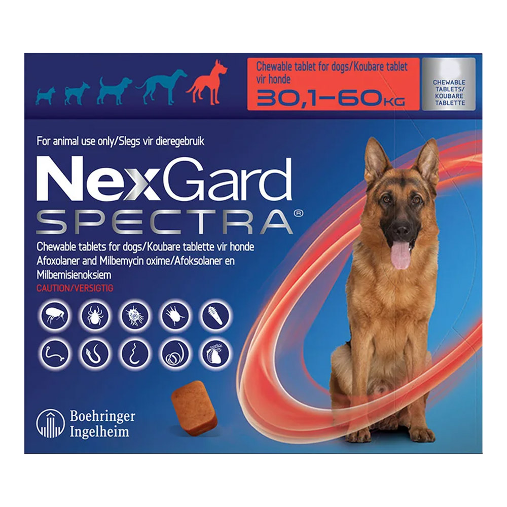 

Nexgard Spectra Tab Xlarge Dog 66-132 Lbs Red 3 Pack