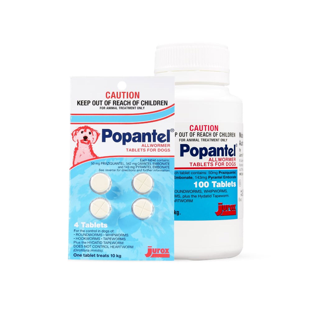 Popantel For Dogs 10 Kgs 22 Lbs 2 Tablet