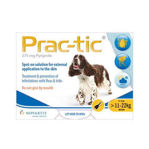 

Prac-Tic Spot On For Medium Dog: 25-50 Lbs Yellow 3 Pack