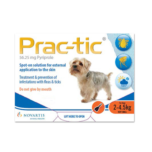 Prac-Tic Spot On For Very Small Dog: 4.5-10 Lbs Orange 3 Pack