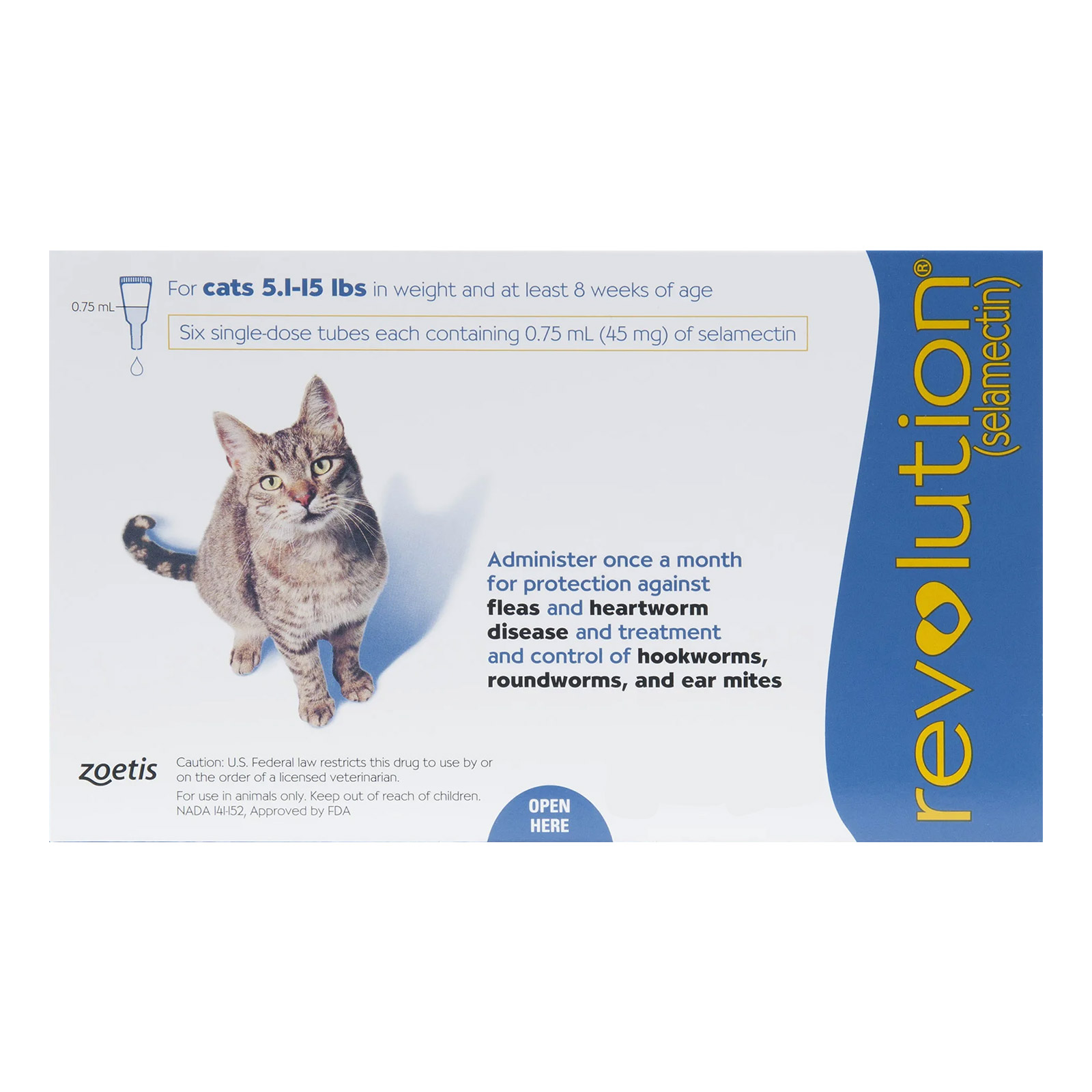 Revolution For Cats 5 -15lbs Blue 3 Doses
