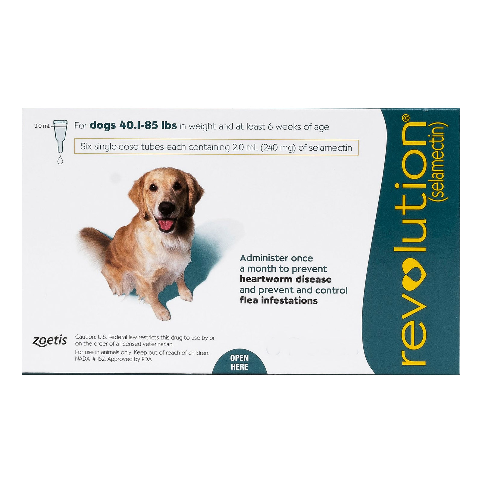 Revolution For Large Dogs 40.1-85lbs Green 3 Doses