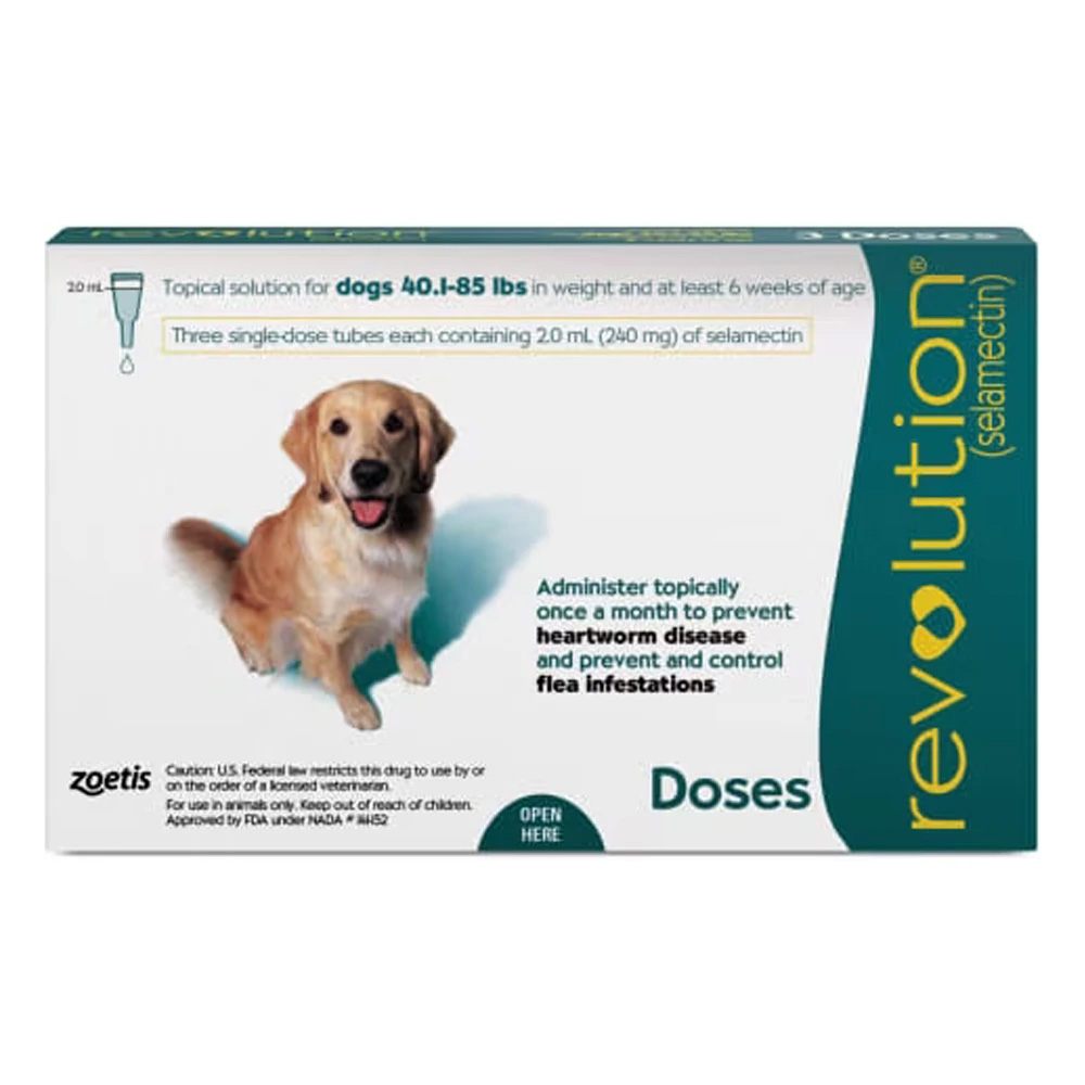 Revolution For Large Dogs 40.1-85lbs (Green) 6 Doses