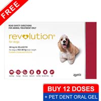 Revolution For Medium Dogs 20.1-40lbs Red 6 Doses

