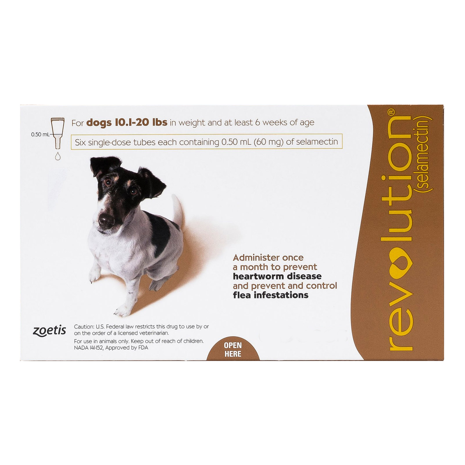 Revolution For Small Dogs 10.1 - 20lbs Brown 3 Doses