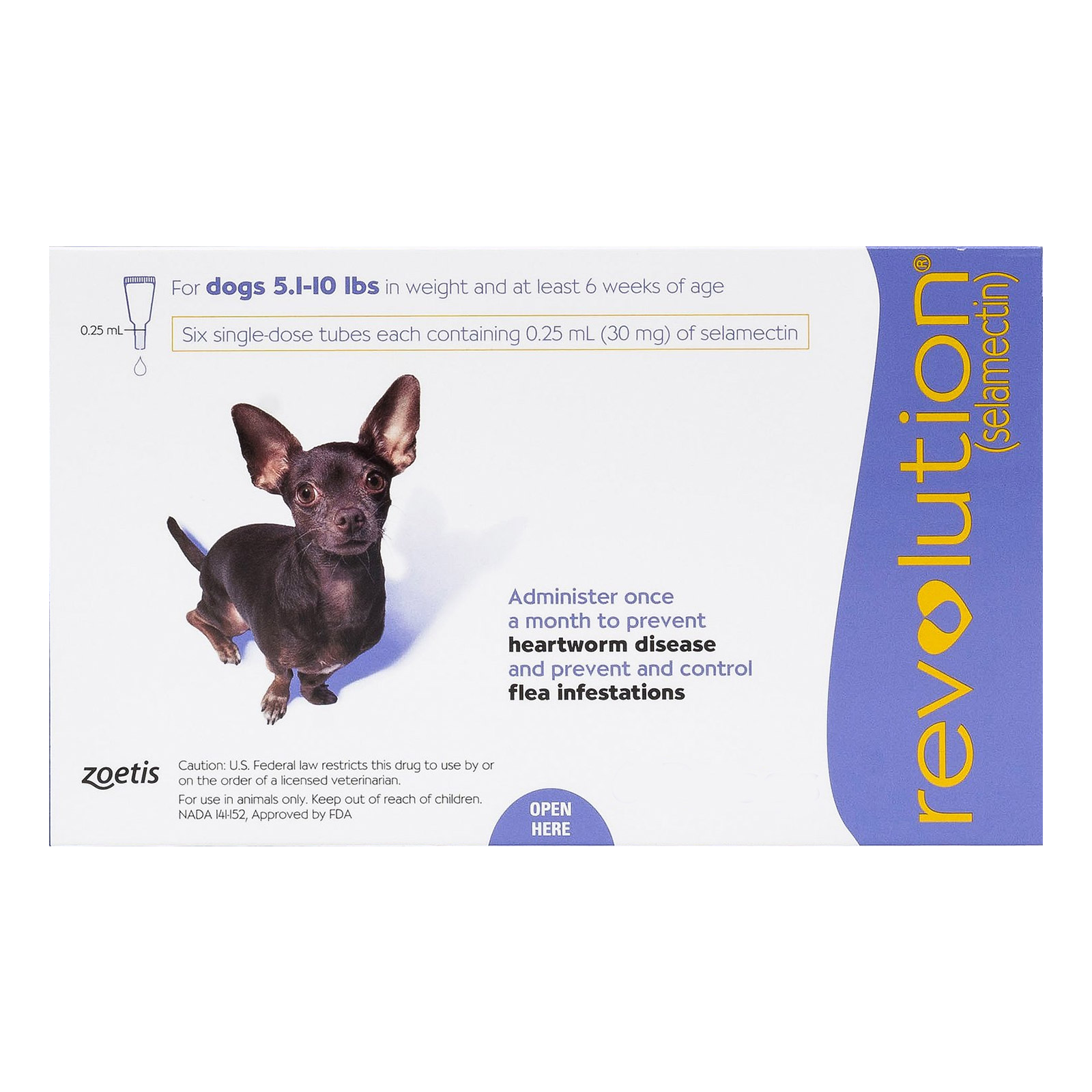 Revolution For Very Small Dogs 5.1-10 Lbs Purple 3 Doses