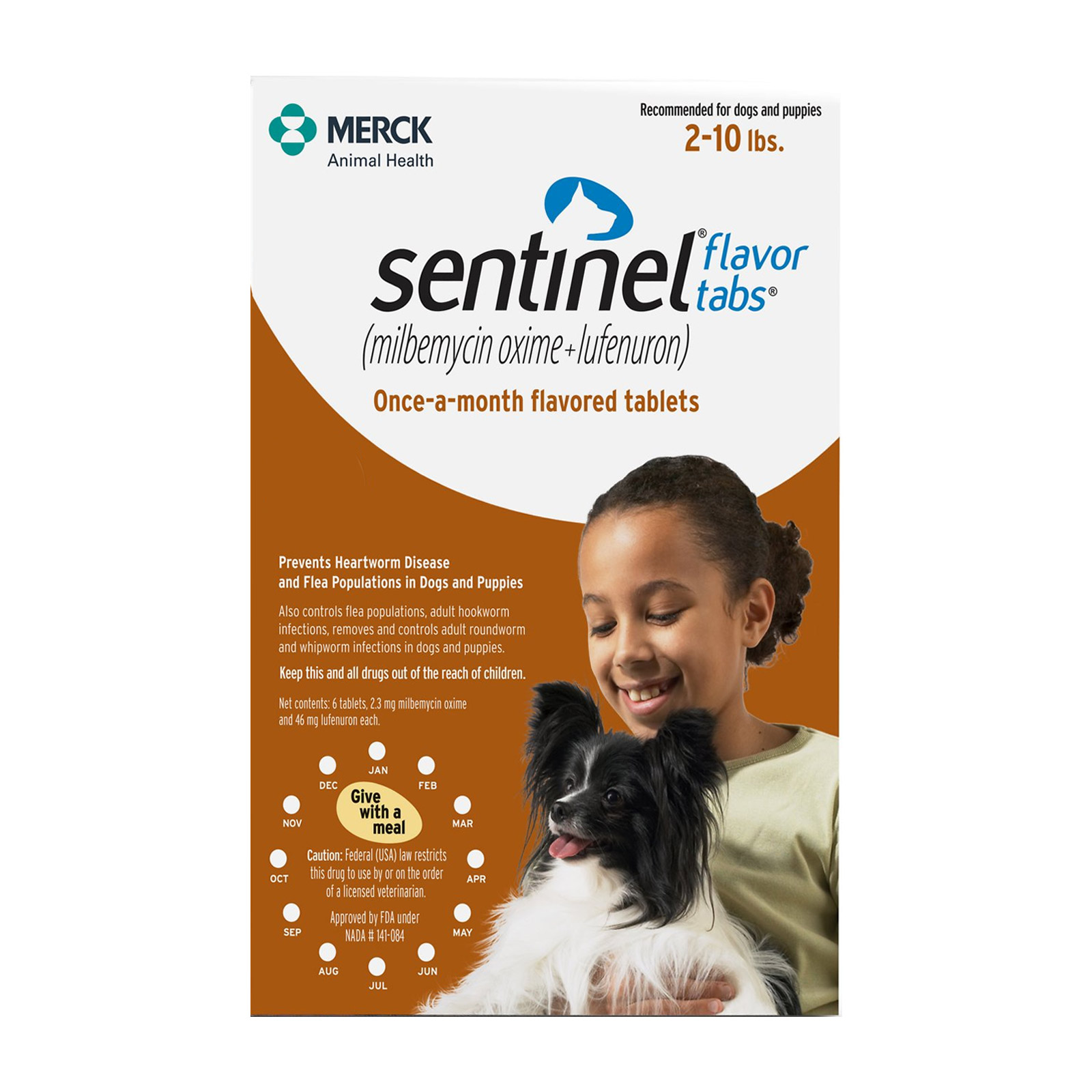Sentinel For Dogs 2-10 Lbs Brown 3 Chews
