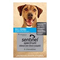 Sentinel Spectrum Blue For Dogs 50.1-100 Lbs 6 Chews