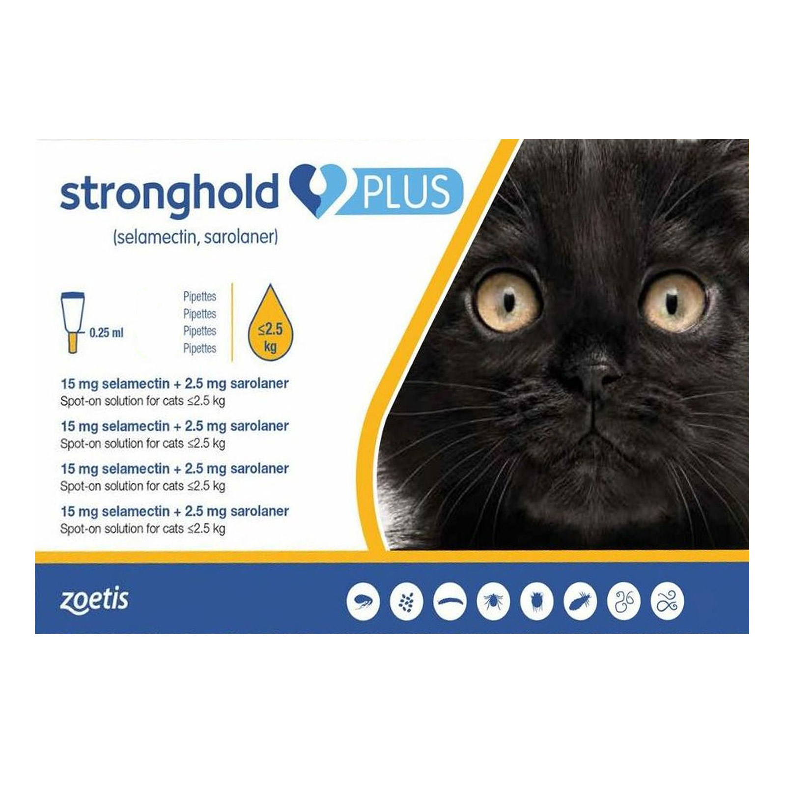 Stronghold Plus For Kittens And Small Cats Upto 5.5lbs 2.5kg 6 Pack