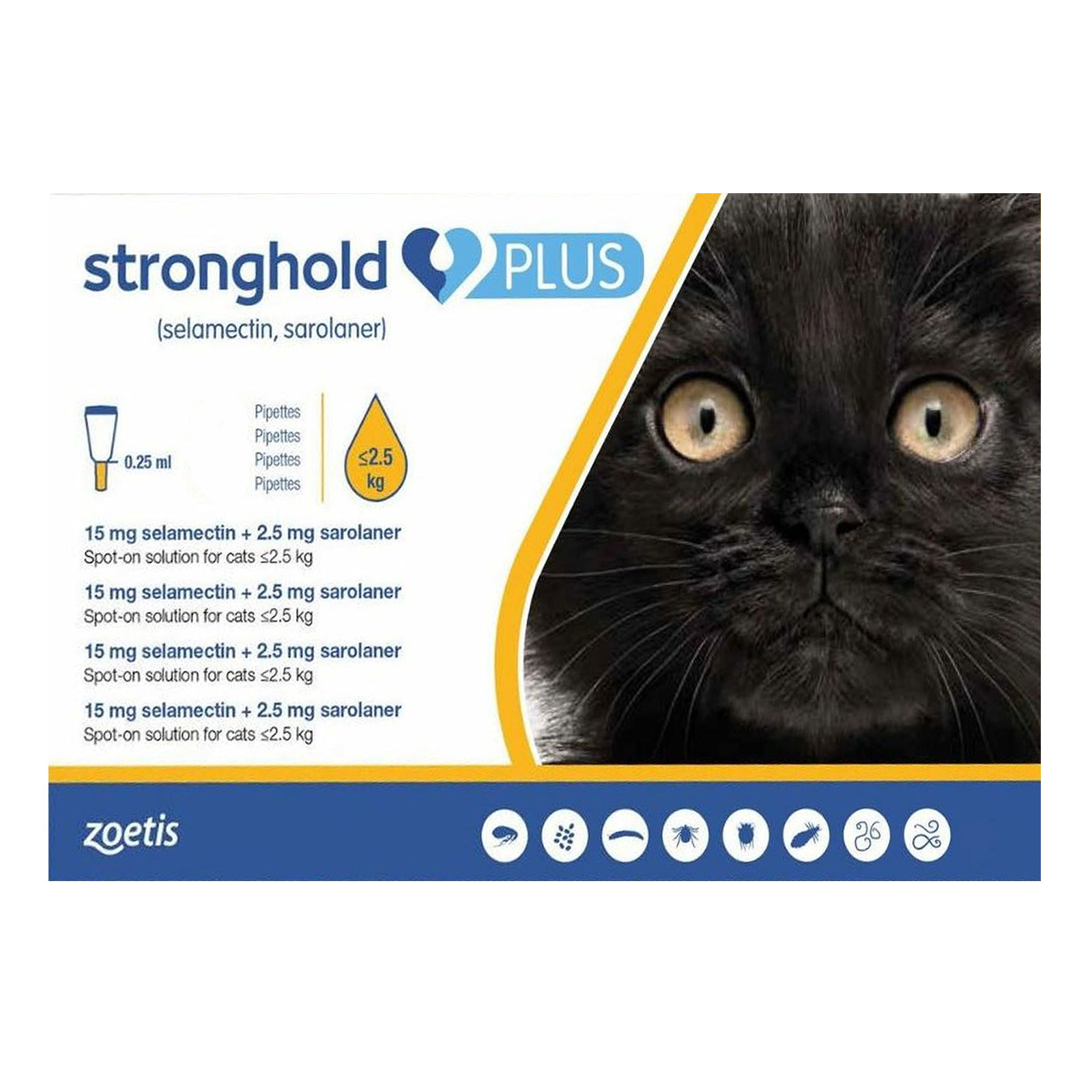 

Stronghold Plus For Kittens And Small Cats Upto 5.5lbs 2.5kg 3 Pack