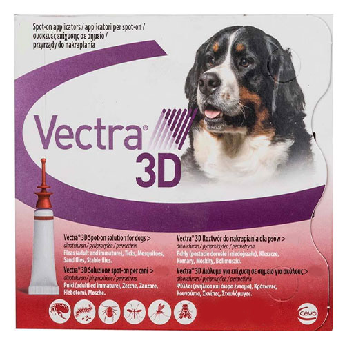 Vectra 3d For Extra Large Dogs Over 88lbs 3 Doses
