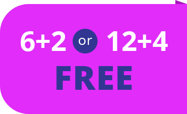3+1 or 6+2 FREE
