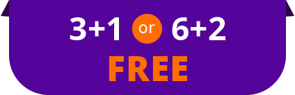 3+1 or 6+2 FREE