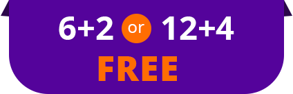 3+1 or 6+2 FREE