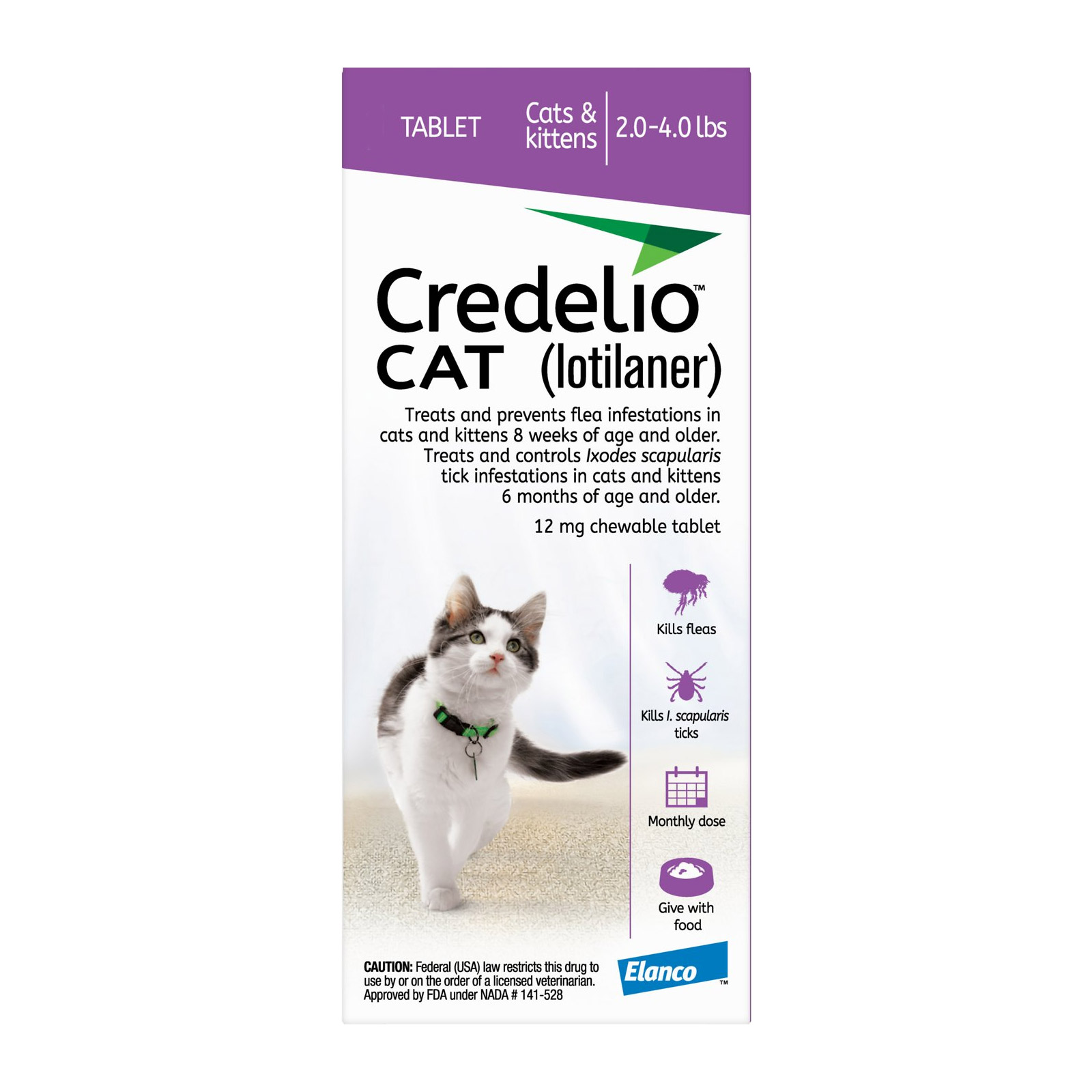 Buy Elanco Credelio Chews for Cats Flea Tablets lotilaner Cat Flea Pills