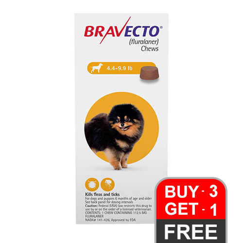 Bravecto for Dogs Flea & Tick Control Chewable Tablet