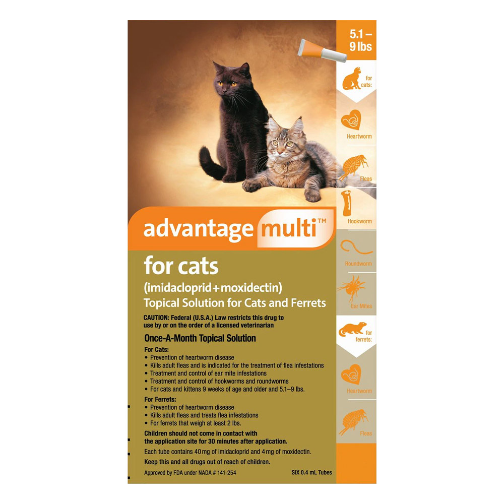 Buy Advantage Multi Flea Heartworm Treatment for Cats Online