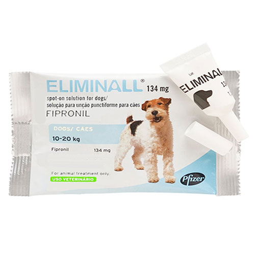 Eliminall Spot On Dogs is for the treatment and prevention of flea and tick infestations in dogs. Fleas will be killed within 24 hours. Buy Eliminall Spot-On For Dogs is for the treatment and prevention of fleas, ticks and lice infestations on dogs