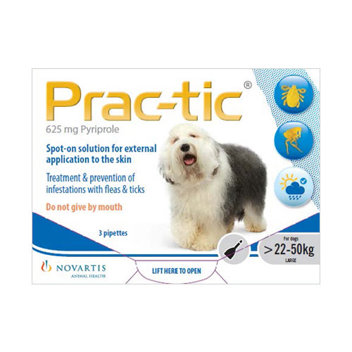 Prac-tic Spot On For Large Dog: 50-110 Lbs (white) 12 Pack