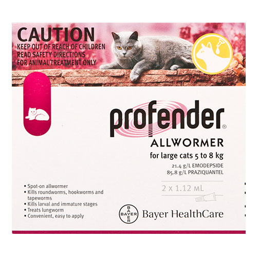 Profender Large Cats (1.12 Ml) 11-17.6 Lbs 2 Doses