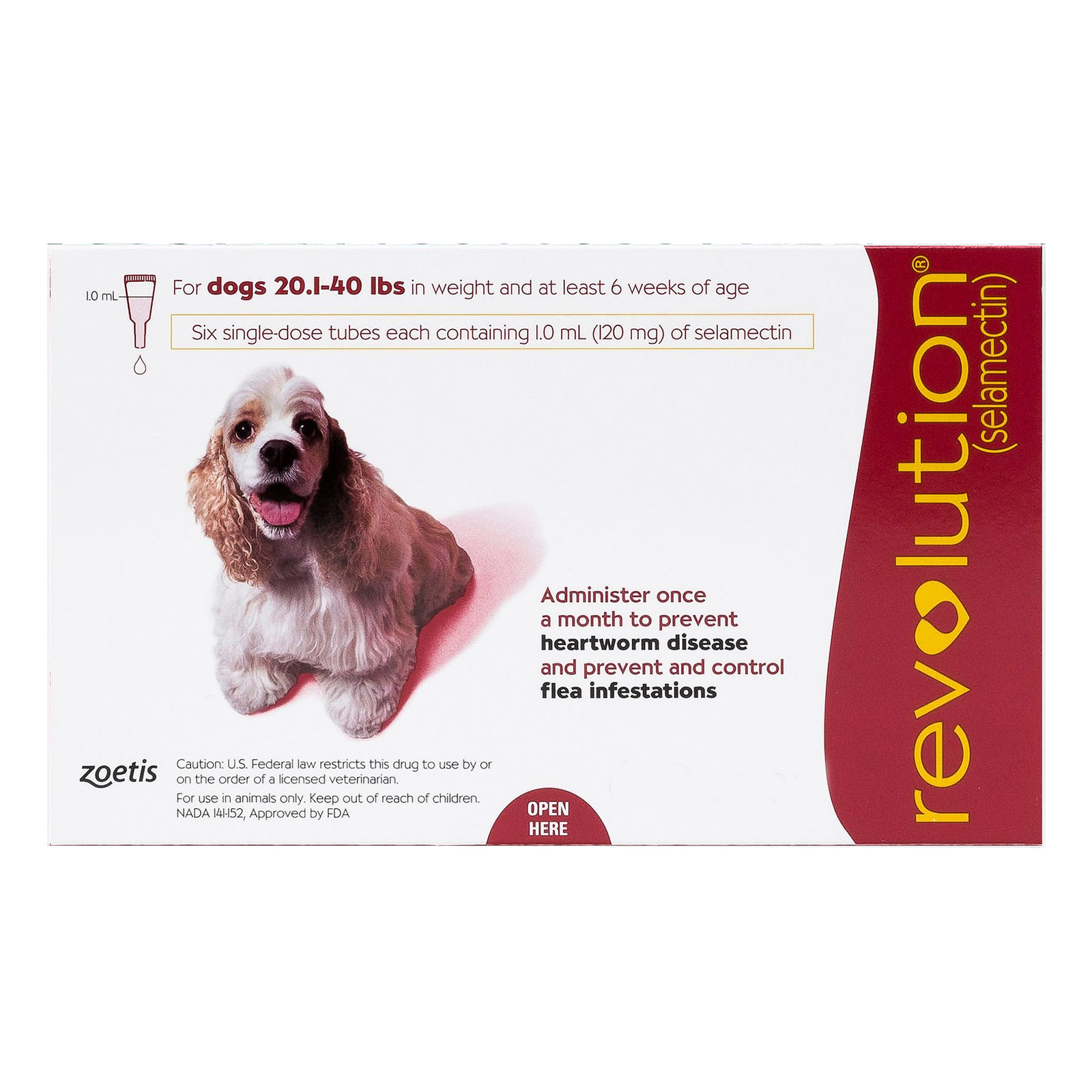 Revolution For Medium Dogs 20.1-40lbs (red) 6 Doses