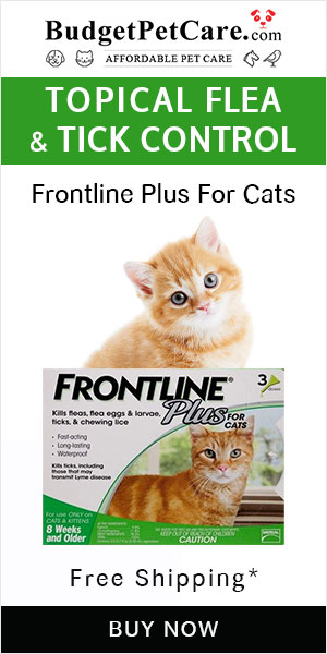 Don't forgets our 12% off Flea and Tick sale on Frontline Plus Cats. Avail Free Doses. Free Shipping!  Use Coupon: BIGDEAL